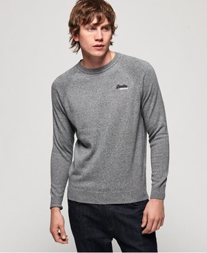 Superdry Orange Label Cotton Crew Neck Férfi Ugró Szürke | ZREQA5076